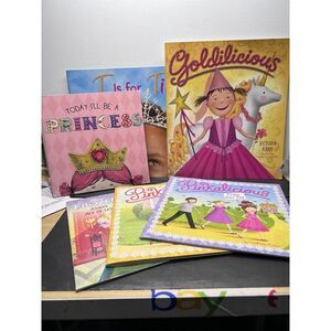 Lot Of 6 "Girlie" Books, Goldilocks, Pinkalicious And More. READ DETAILS‎